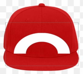Pokemon Trainer Red Hat Flat Bill Fitted Hats - Pokemon Trainer Red Hat Png,Red Hat Png