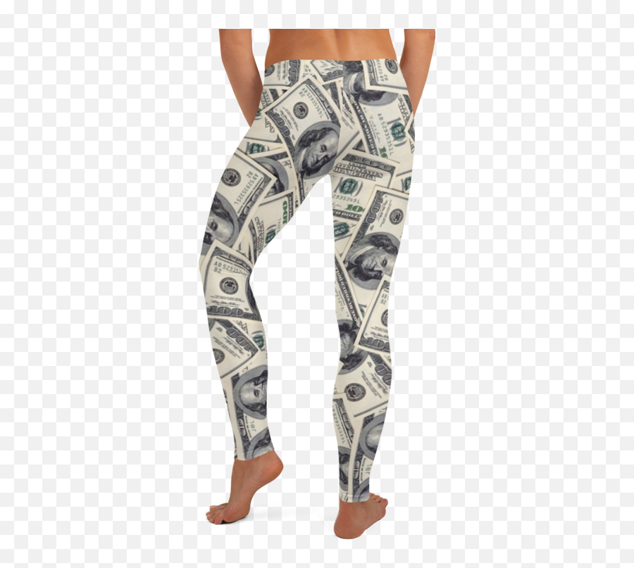 100 Dollar Bill Full Length Leggings U2013 Striking - Leggings Png,Hundred Dollar Bill Png