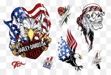 Download Tattoo Eagle Harley - Davidson Logo With png