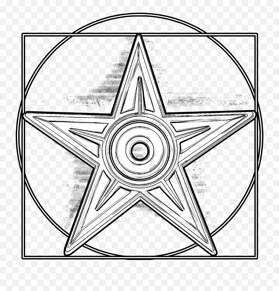 Vitruvian Barnstar Hires - Leonardo Da Vinci Symbol Png,Vitruvian Man Png