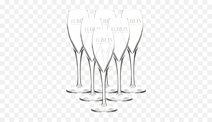 Download Box De 6 Champagne Flutes H - Wine Glass Png,Champagne Flute Png