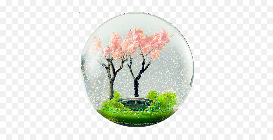 Spring Snow Globes Keepsakes Seasons - Cherry Blossom Water Globe Png,Snow Globe Png
