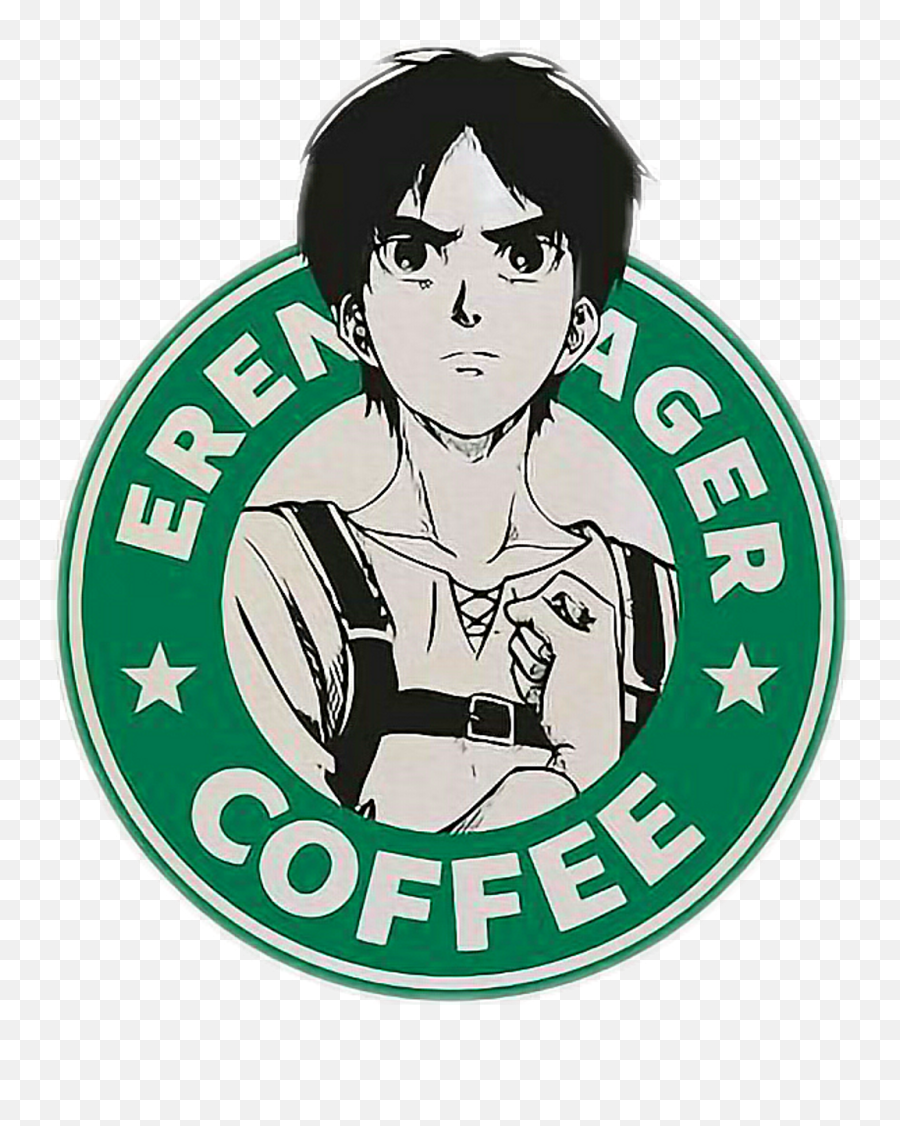 Download Hd Coffee Sticker - Starbucks Coffee Logo Png Stickers Anime Coffee,Starbucks Coffee Png