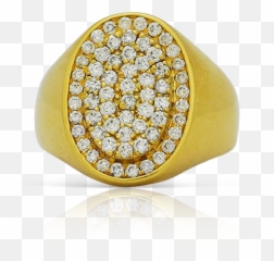 10k Yellow Gold Menu0027s Diamond Ring 120ctw - Engagement Ring Png,Gold Teeth Png