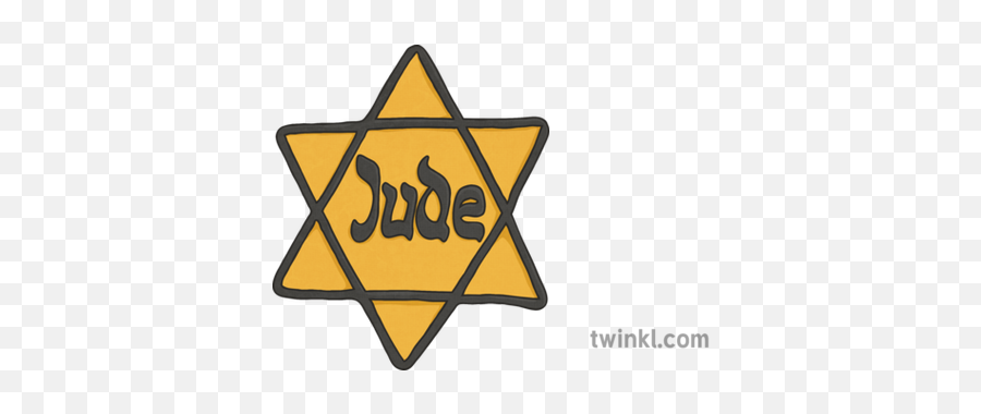 Jewish Yellow Star Of David Badge History Nazi Secondary - Jewish Star Of David Ww2 Png,Yellow Star Transparent