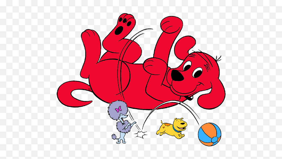 Download Hd Big Red Dog Clifford Cleo - Clifford The Big Red Dog On His Back Png,Clifford Png