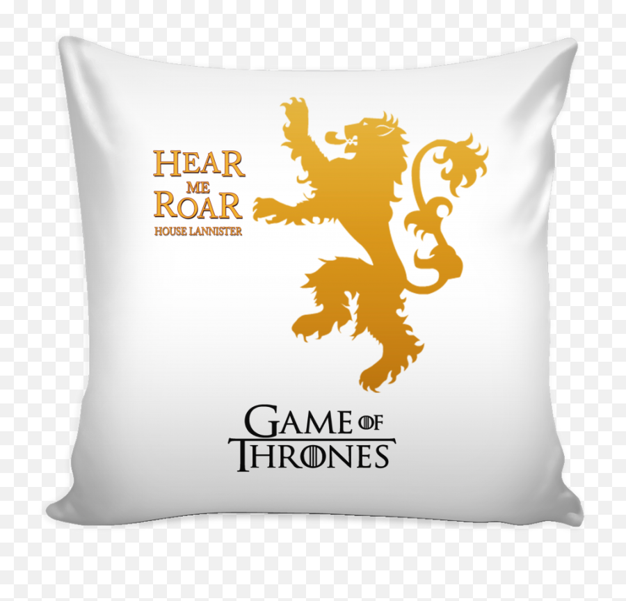 Thrones Pillow Cover Hear Me Roar - Game Of Thrones Lannister Logo Png,Hear Png
