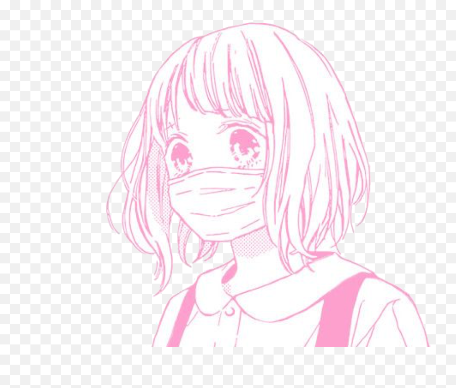 Anime Animegirl Manga Mask Japanese - Anime Girl Face Mask Png,Anime Girl Face Png