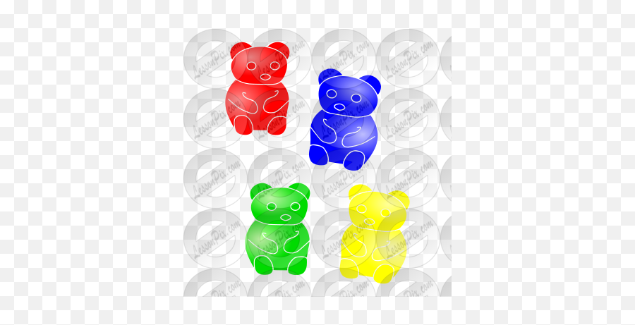 Gummy Bears Stencil For Classroom Therapy Use - Great Cartoon Png,Gummy Bears Png