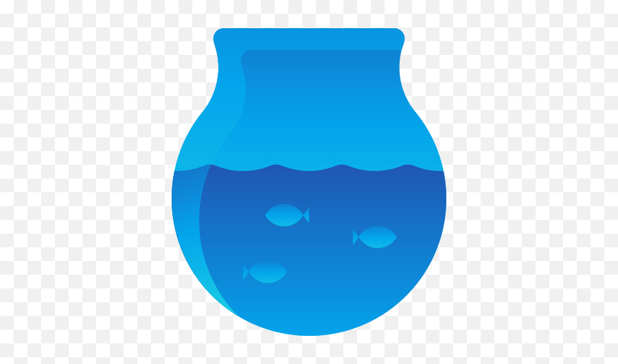 Pet Aquarium Fishbowl Fish Free Icon Of Vector Flat Gradient - Vase Png,Fishbowl Png