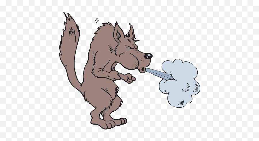 Big Bad Wolf Blowing Png U0026 Free Blowingpng - Three Little Pigs Story  Board,Wolf Cartoon Png - free transparent png images 