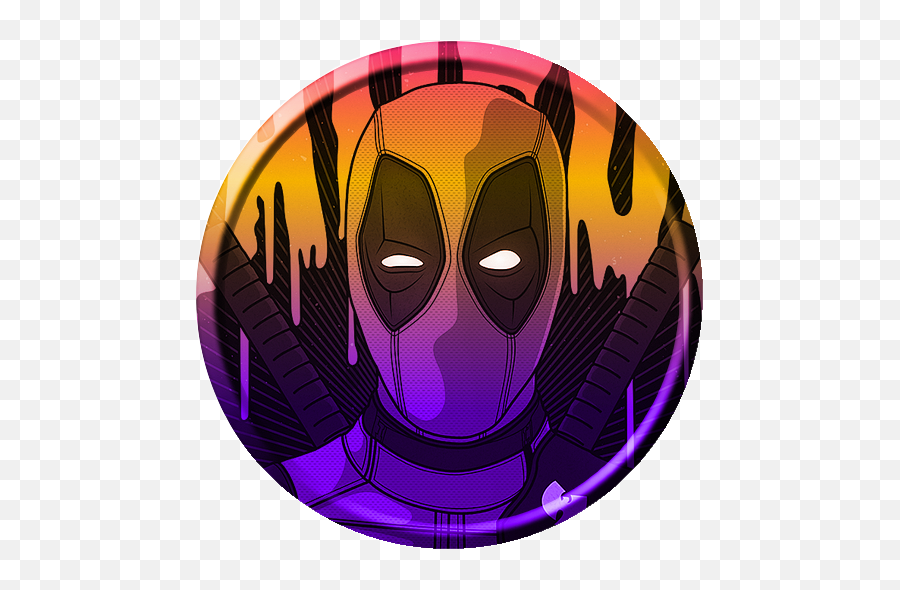 Deadpool Icon Superhero Fanart Sticker By - Deadpool Agario Skin Png,Super Hero Icon