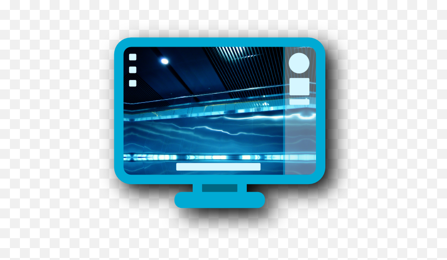 Desktop Blue Icon Png Ico Or Icns - Desktop App Logo Png,Desk Top Phone Icon