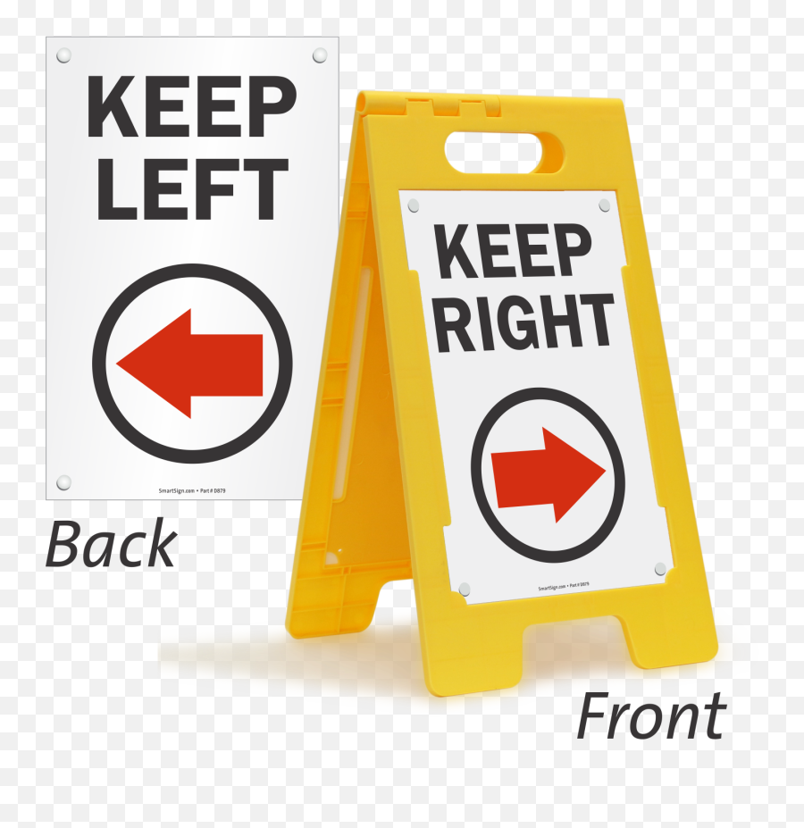 Floorboss Standing Floor Sign 2 - Sided Keep Right U0026 Keep Left With Arrow Floor Sign Standing Arrow Sign Png,Ups Truck Icon