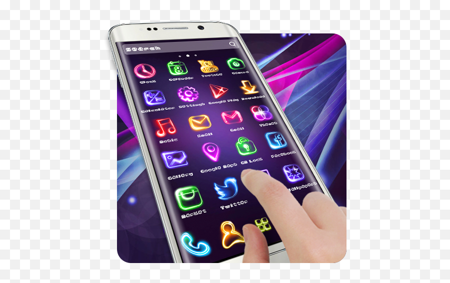 Download Neon Light Icon Packs Theme - Camera Phone Png,How To Apply Icon Pack