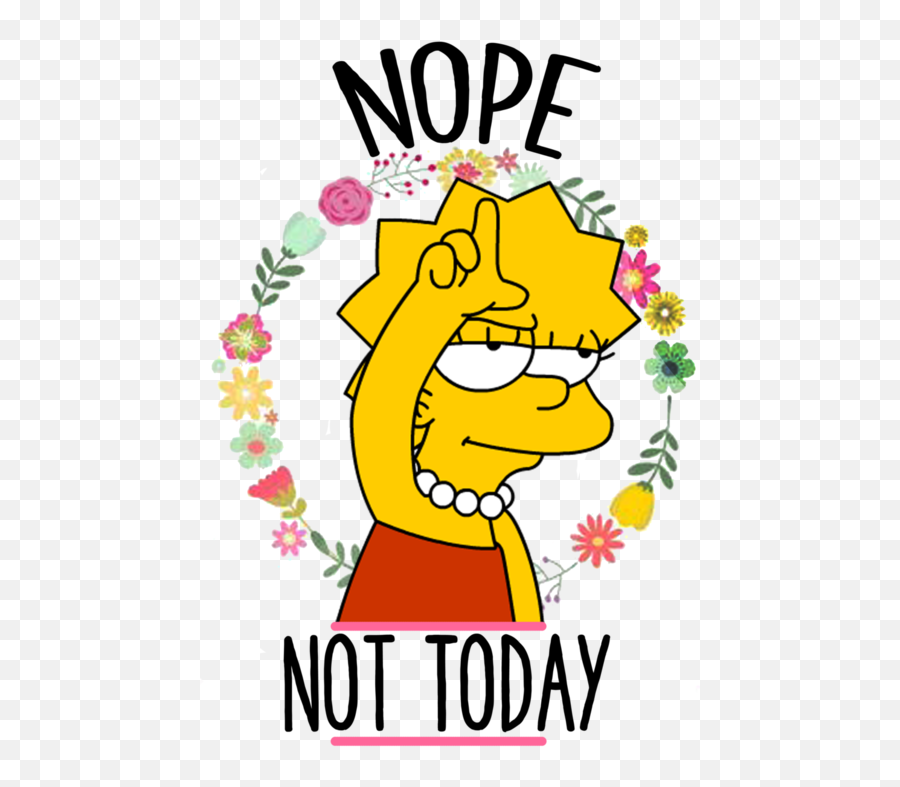 Lisa Nope And Simpsons Image - Simpsons Printable Png,Nope Png