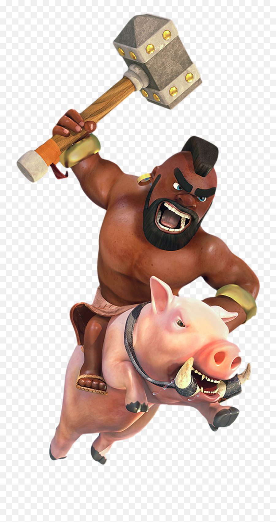 Pig Figurine Royale Clans Hq Png Image - Hog Rider Png,Clash Png