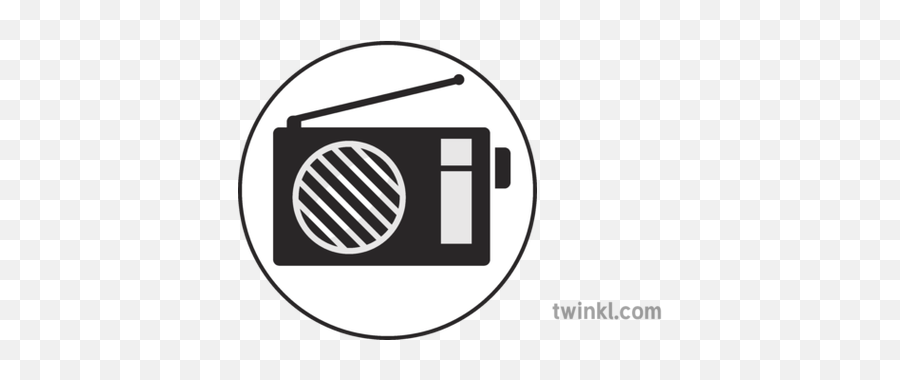 Radio Icon Black And White Illustration - Twinkl Radio Png Blanco Y Negro,Rdio Icon