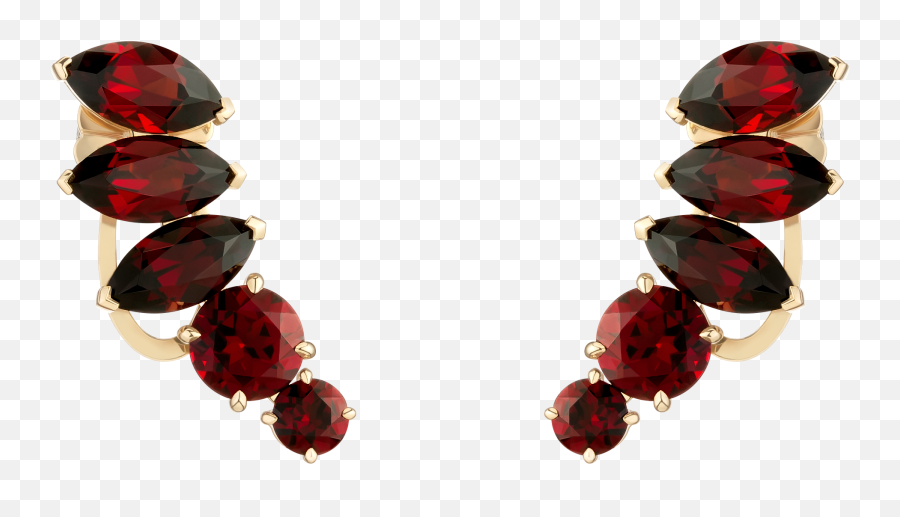 Pair Of 18 Karat Gold And Red Garnet U0027isadorau0027 Earrings - Leyes De Faraday Y Maxwell Png,Bejeweled 3 Icon