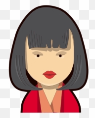 Bob Hair Woman Red Lipstick - Transparent PNG u0026 SVG vector file Hair Cartoon Png