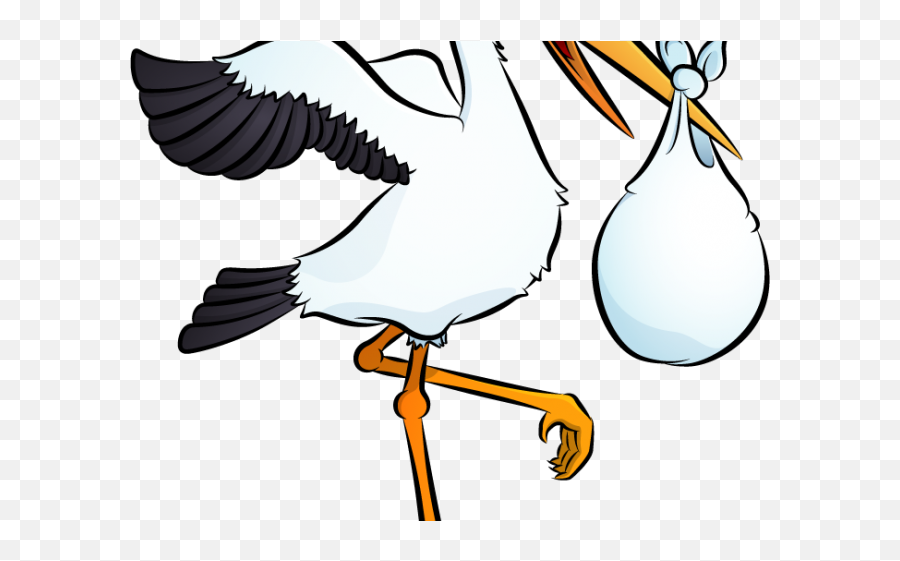 Stork Clipart Baby Outline - Baby Stork Art Transparent Transparent Baby Stork Clipart Png,Baby Clipart Transparent