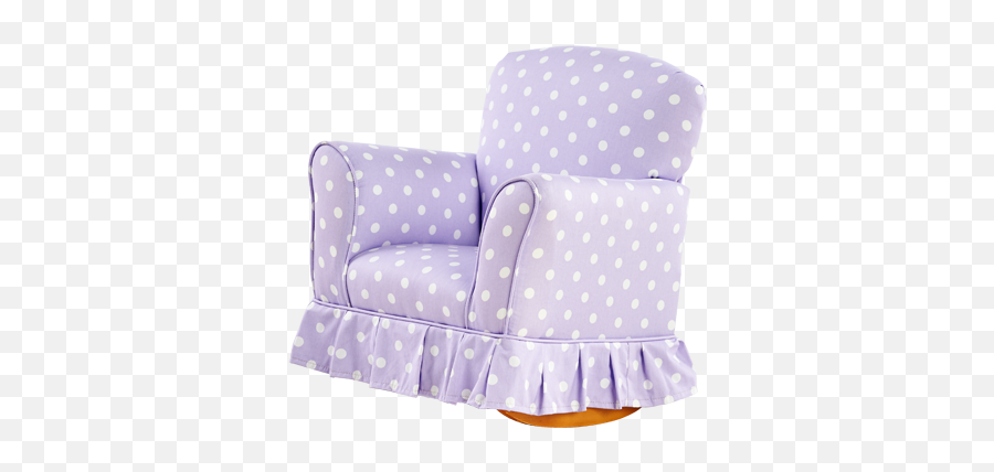 Kids Rocker Skirted Polka Dot Purple - Recliner Png,Polka Dots Png