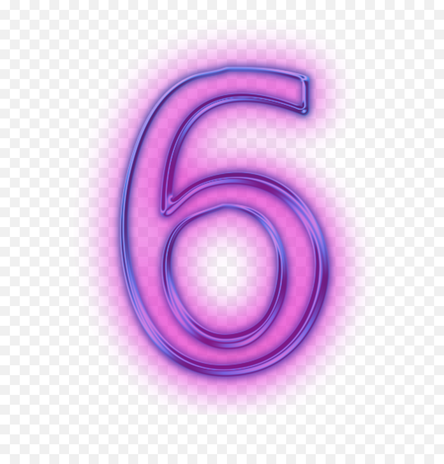 Number 6 Png - Numbers Purple Neon Png,Number 6 Png