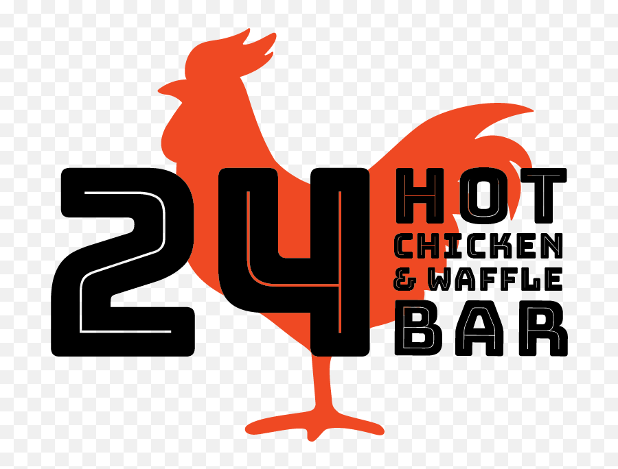 24 Hot Chicken - Rooster Png,Chicken Transparent
