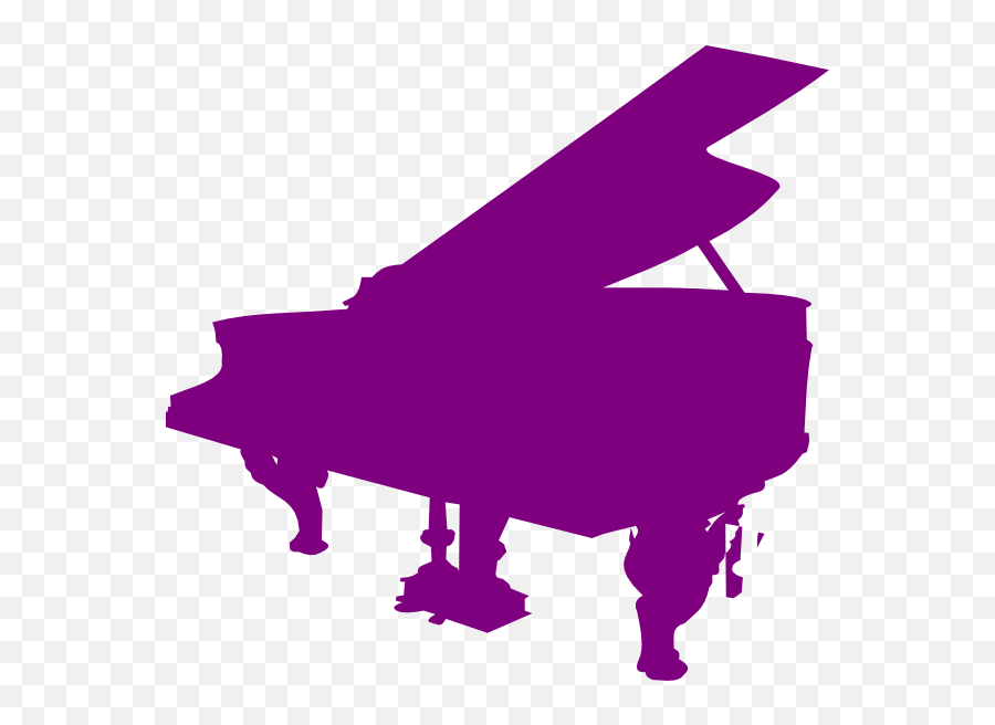 Purple Piano Silhouette Clip Art - Vector Clip Purple Piano Png,Piano Png