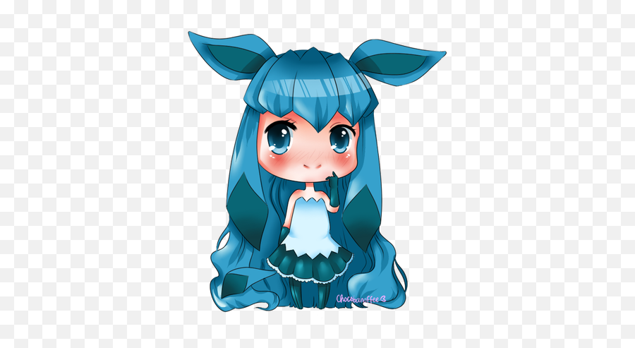 Female - Glaceon Chibi Girl Png,Glaceon Png