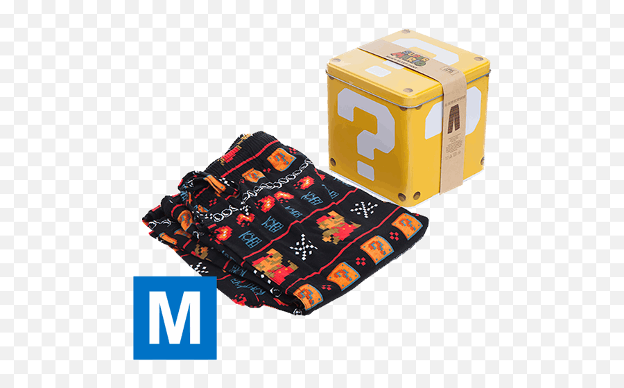 Nintendo - Super Mario 8bit Lounge Pants With Collectorsu0027 Tin M Box Png,8 Bit Mario Png