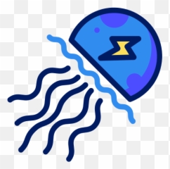 Animal Character Inkcontober Jellyfish Posion Icon - Ubur Vektor Png