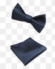Blue And White Polka Dot Bow Tie Png