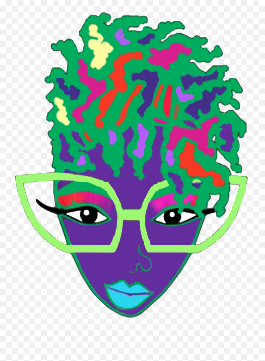 Afro Natural Hair Locs Colorful Tagged Long Sleeve - Afro Clip Art Png,Afro Transparent