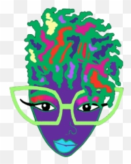 Afro Natural Hair Locs Colorful Tagged Long Sleeve - Afro Clip Art Png,Afro Transparent