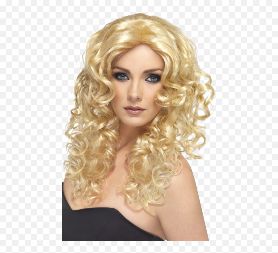 Wig Glamour Style - Deluxe Beautiful Blonde Ladies Wig Peluca Rubia Png,Blonde Wig Png