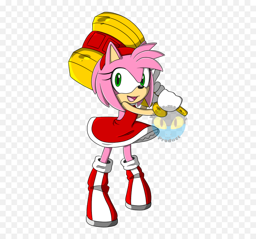Amy Rose Hammer Times By Veggiemadness - Fur Affinity Dot Net Amy Rose Hammer Art Png,Amy Rose Png