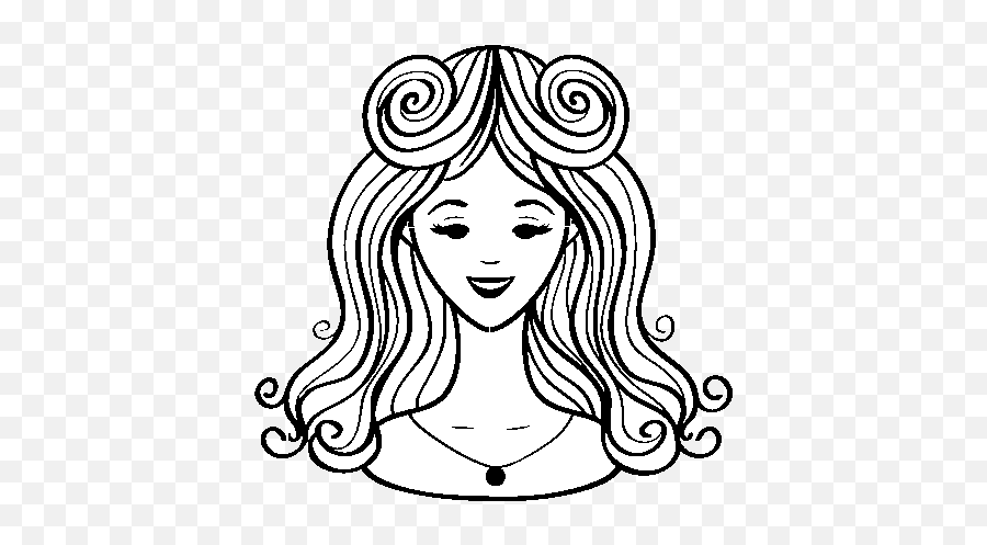 Download Bangs Coloring Page - Chicas Con Flequillo Dinujo Illustration Png,Bangs Png