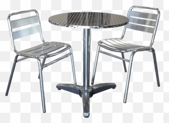 Table And Chairs - Stainless Steel Bistro Table And Chairs Png,Table And Chairs Png