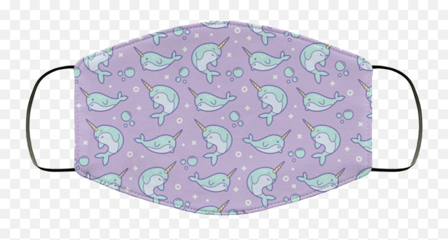 Narwhal Unicorn Face Mask - For Teen Png,Unicorn Face Png