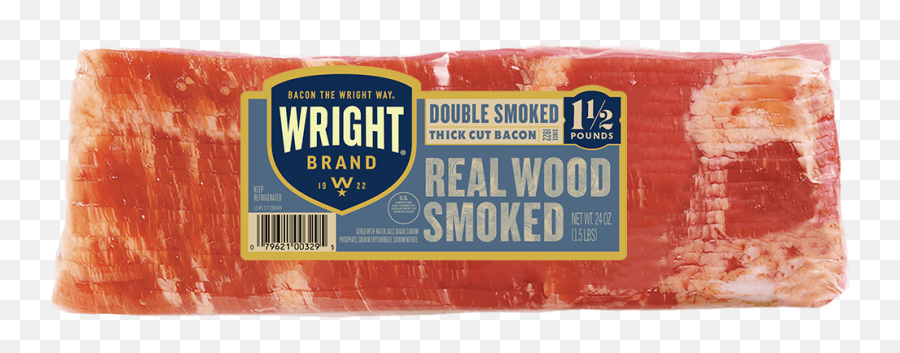 Double Smoked Bacon Wright Brand - Wright Thick Cut Bacon Png,Bacon Transparent