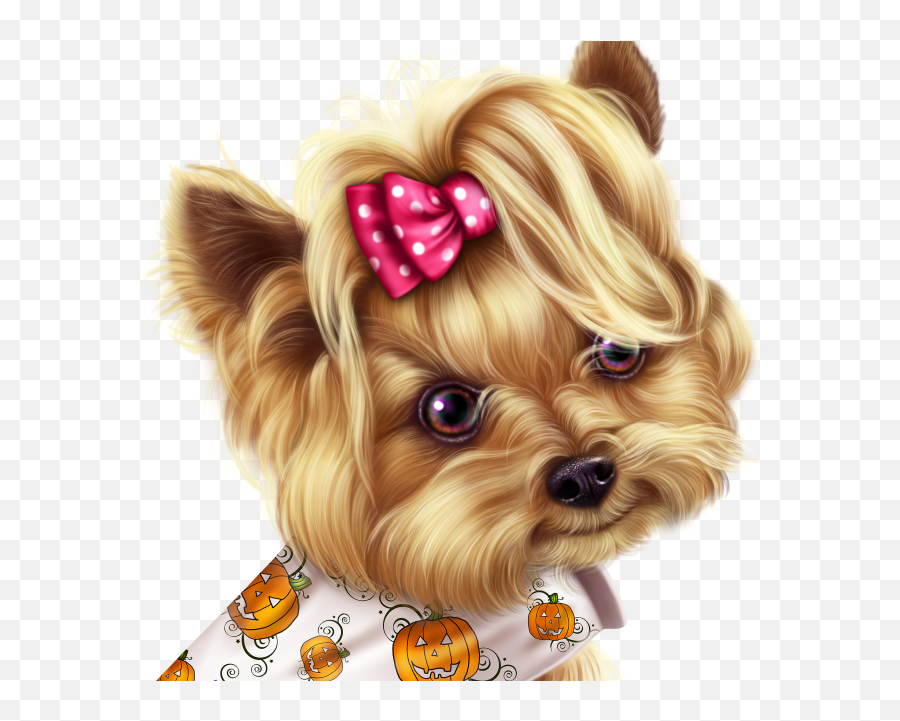 Little Pumpkin Yorkie - Dog Full Size Png Download Seekpng Yorkie With A Bow Png,Yorkie Png