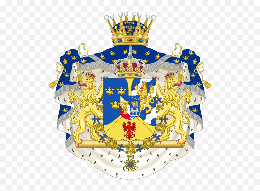 Filecoat Of Arms Crown Prince Gustav V Sweden 1svg - Sweden Prince Coat Of Arms Png,Yellow Crown Logo