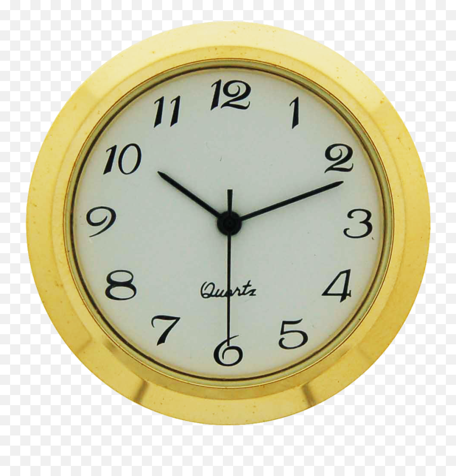 36mm Insert Clock Gold Plastic Clip Bezel White Arabic Dial - Clock Png,Gold Clock Png