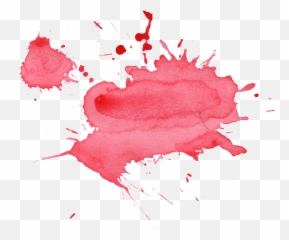 6 Red Watercolor Splatter - Pink Watercolor Splash Transparent Background Png,Red Splatter Png