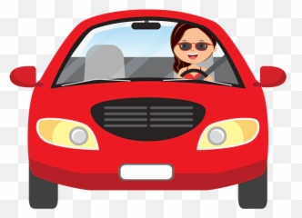 Car Driving Away Png - Woman Clipart
