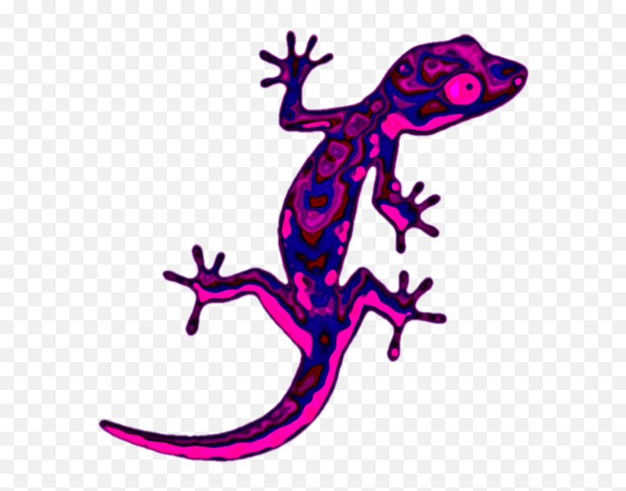 Sticker Geco Lizard Reprile Trippy - Gecko Clipart Png,Gecko Png
