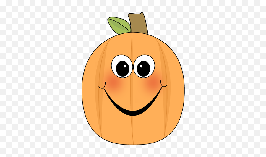 Cute Pumpkin Clip Art Happy Image - Pumpkin Clipart With Face Png,Pumpkin Emoji Transparent