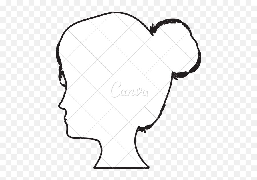 Woman Head Silhouette Icon - Canva Png,Head Silhouette Icon