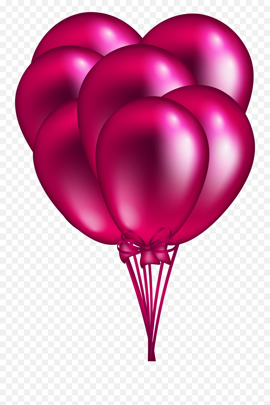 Download Hd Pink Balloon Bunch Png Clip - Dark Pink Balloons Png,Balloon Transparent Background